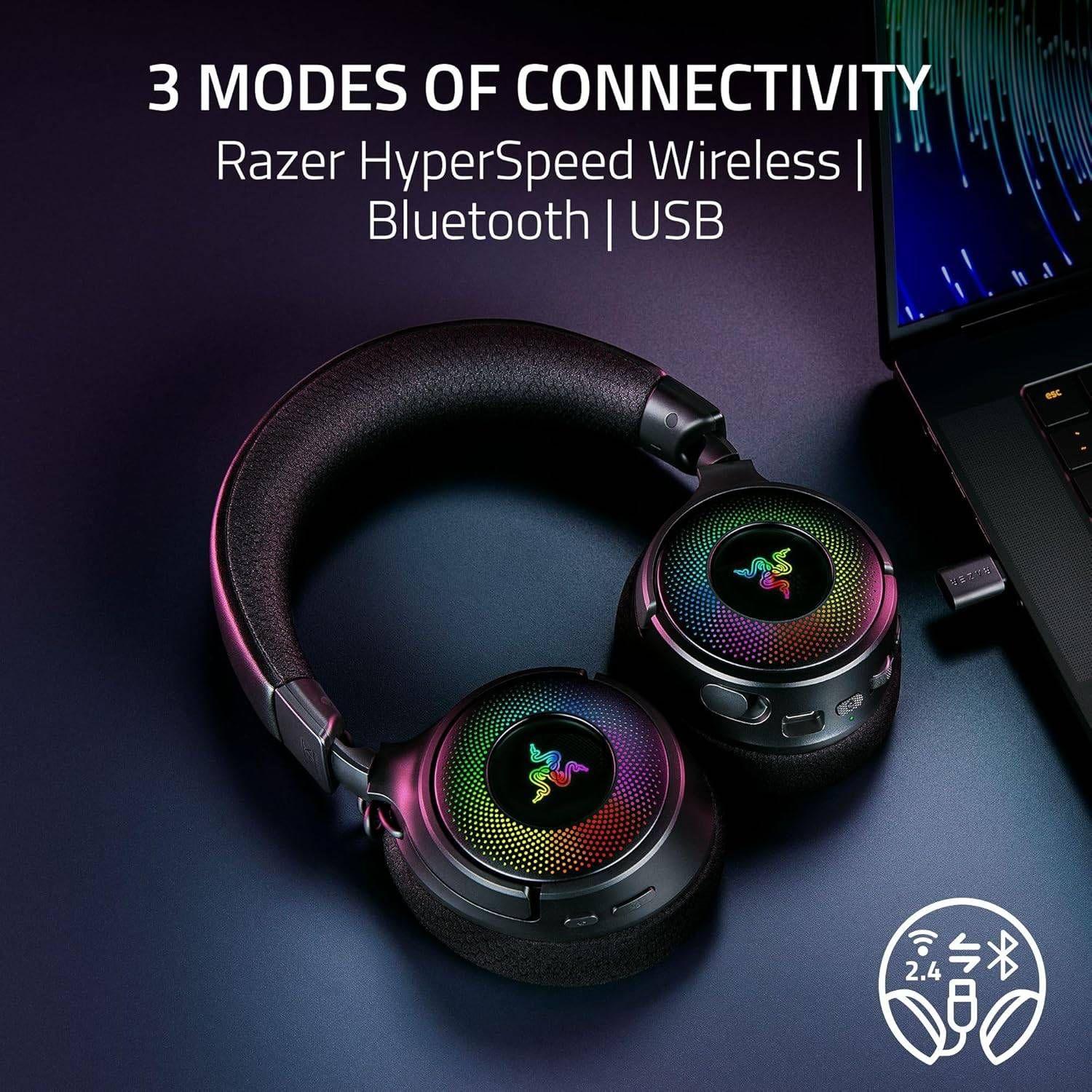 Headset Gaming RAZER Kraken V4 (Binaural - Sem fios - Supra-aural - Preto) — miniatura 5