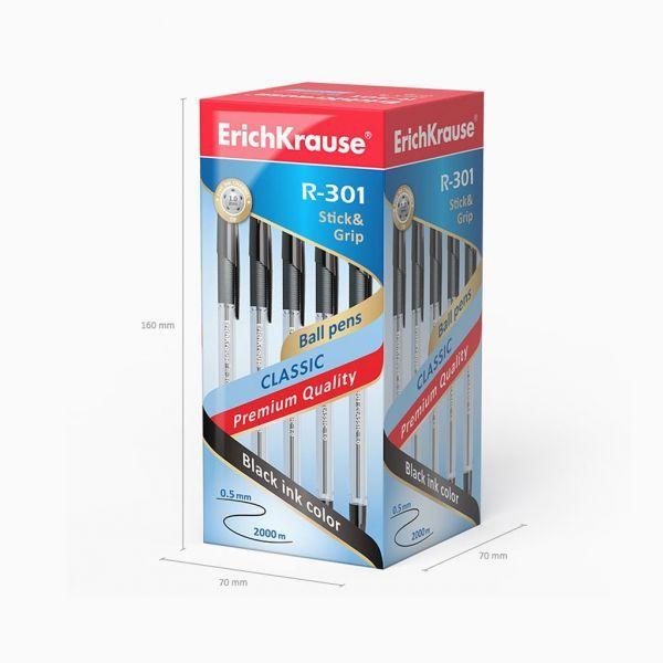 Esferográfica ERICHKRAUSE R-301 Stick&Grip (Preto), miniatura 2