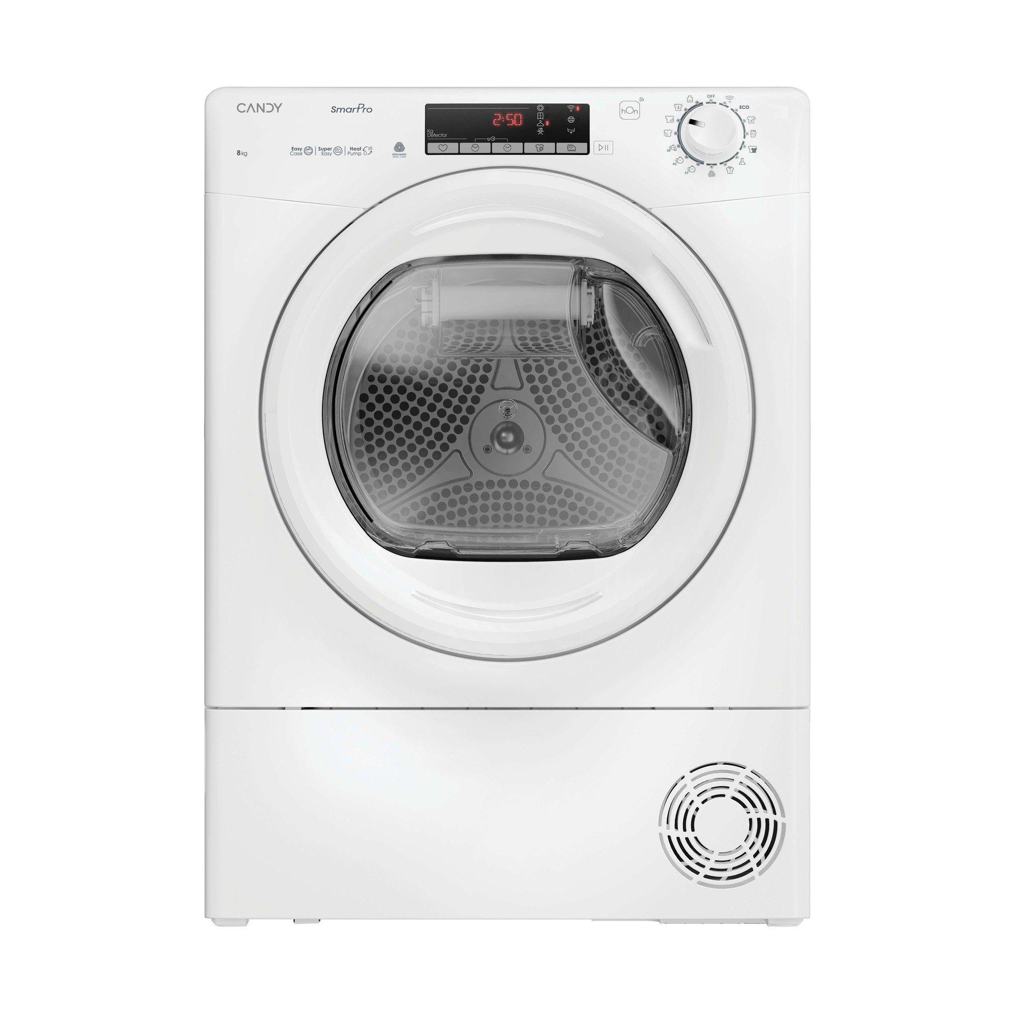 Máquina de Secar Roupa Independente CANDY CROEH8N2TES (8 kg - Bomba de calor - Altura 85 cm - Branco)