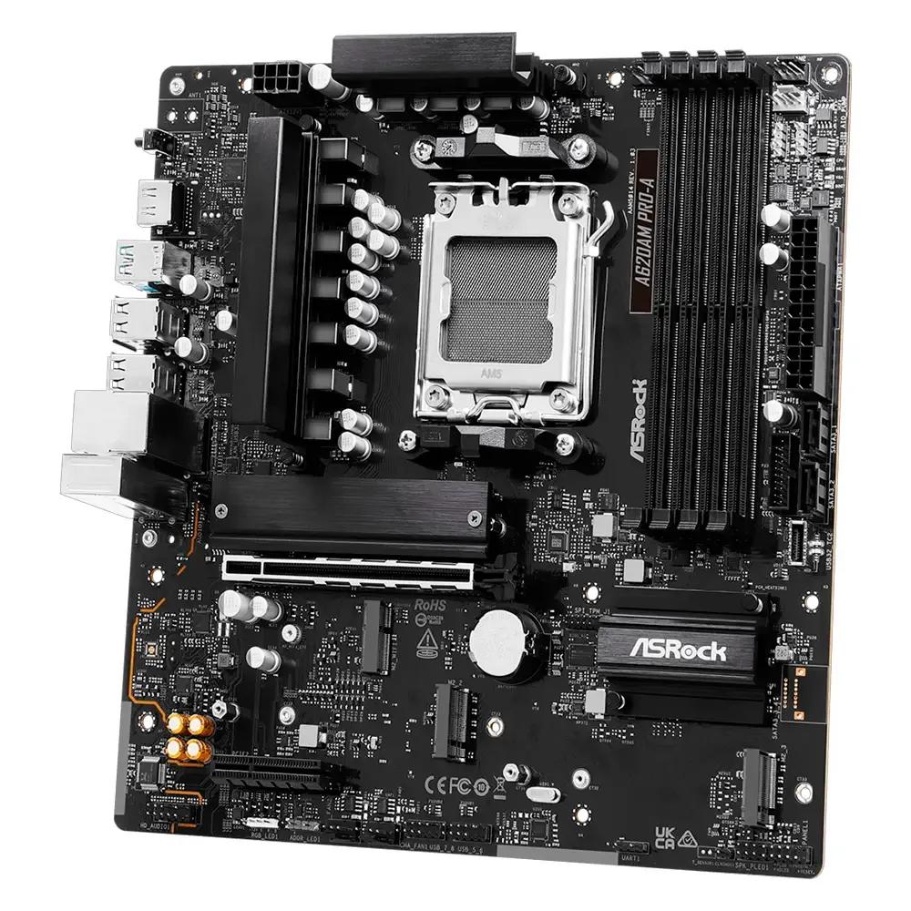 Motherboard ASROCK A620AM Pro-A (AM5 - micro-ATX - AMD RDNA 2 - Preto) — miniatura 4