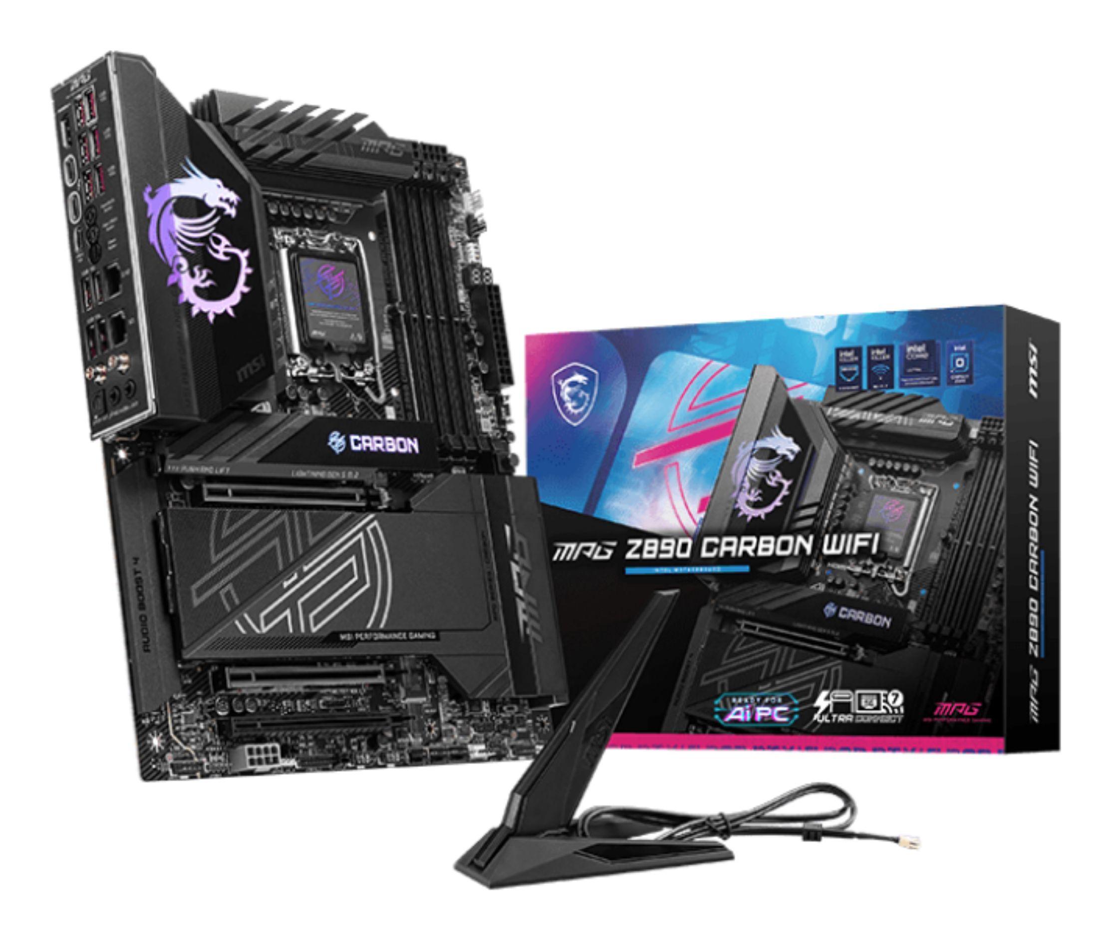 Motherboard MSI MPG Z890 CARBON WIFI (LGA 1851 (Socket V1) - Intel Core Ultra - ATX - Preto)