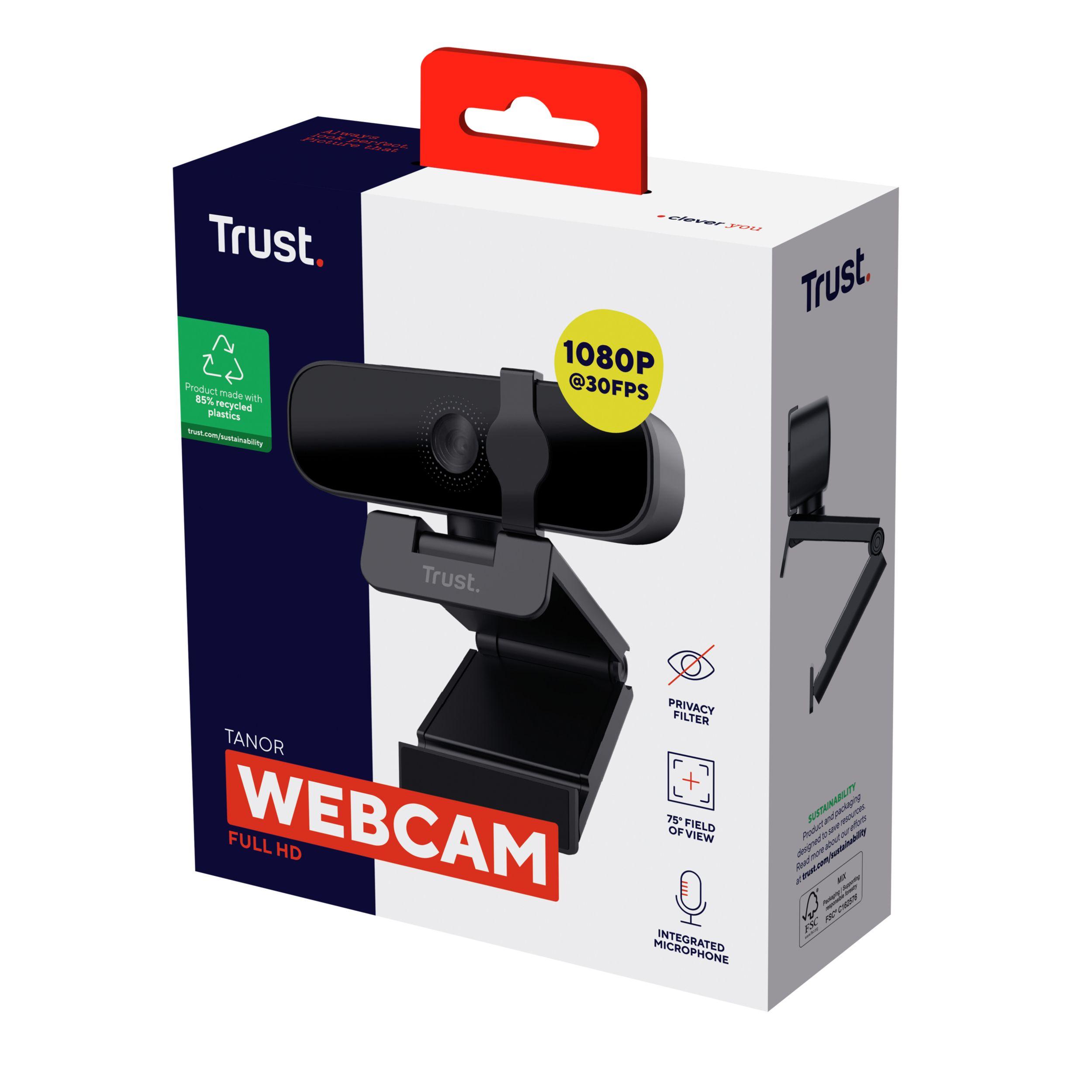 Webcam TRUST Tanor (1920 x 1080 pixels - 30 fps - Full HD - Preto) — miniatura 7