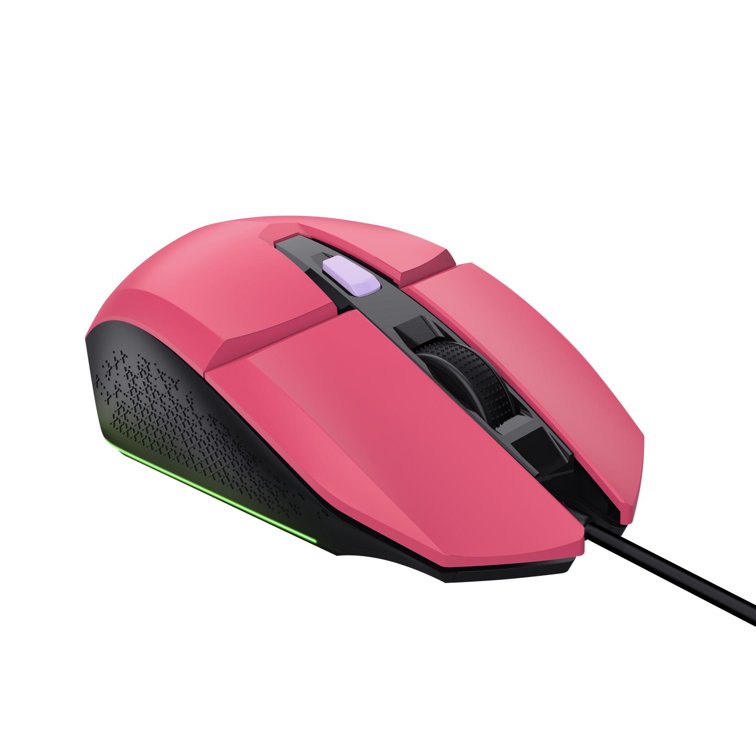 Rato TRUST GXT 109P FELOX (Ambidestro - 6400 DPI - 60 ips - Rosa), miniatura 2