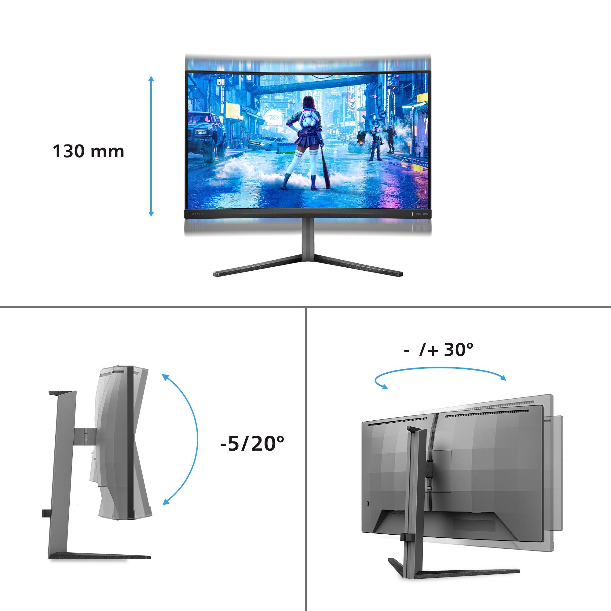 Monitor PHILIPS 27M2C5200W/00 (27" - Fast VA - 280 Hz - Cinzento) — miniatura 3