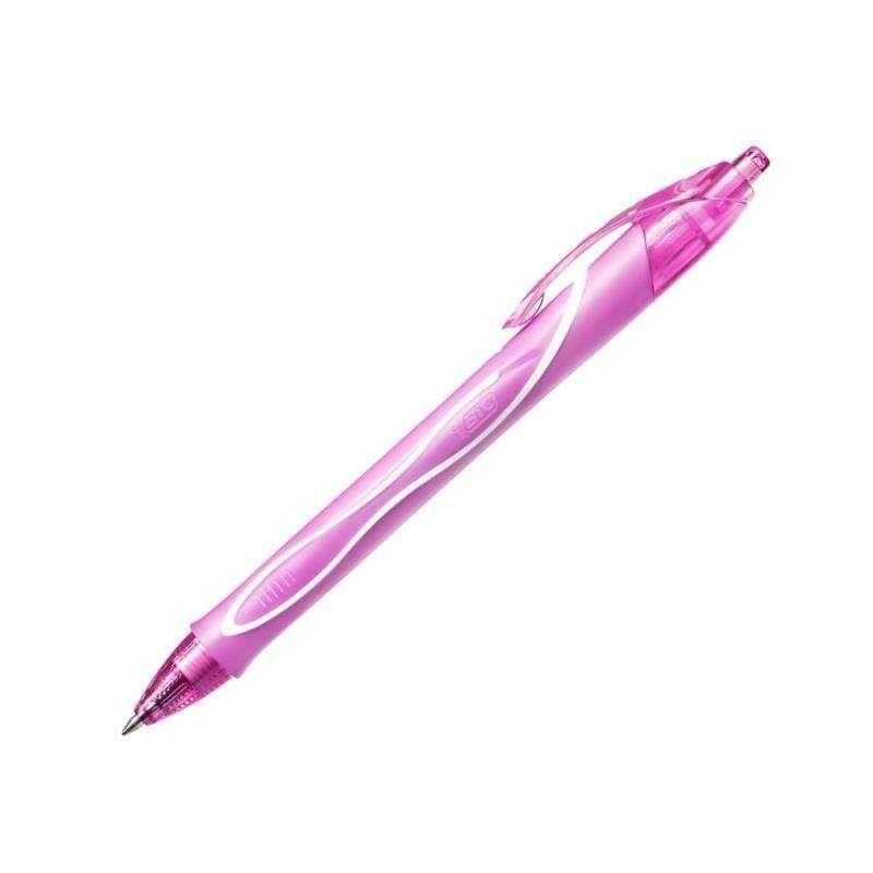 Caneta de Gel Retrátil BIC Gel-ocity Quick Dry (Rosa)