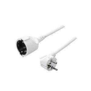 Cabo de Extensão de Alimentação LOGILINK LPS101 (3 m - Macho - Fêmea - Branco)