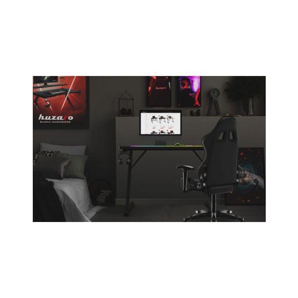 Secretária Gaming HUZARO HZ-HERO 1.8 BLACK (100 cm x 60 cm - Forma retangular - MDF - Preto), miniatura 4