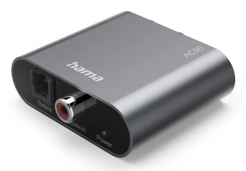 Conversor de Áudio Digital-Analógico HAMA AC90 (USB-C - Cinzento)