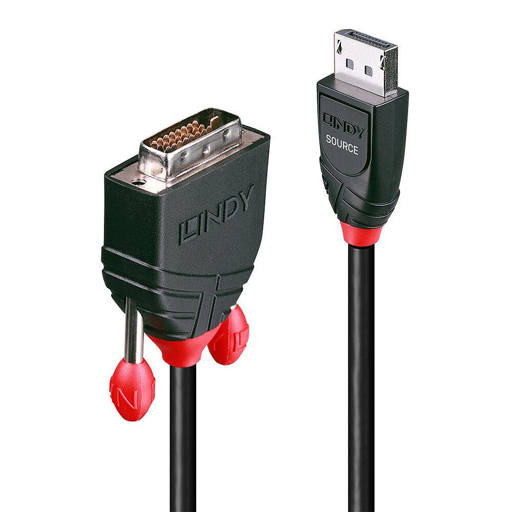 Cabo Adaptador de Vídeo LINDY 41491 (2 m - DVI-D - Preto)