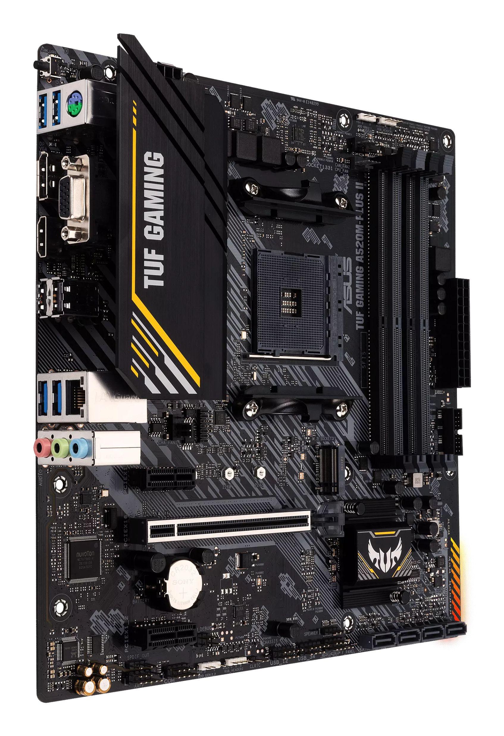 Motherboard ASUS TUF GAMING A520M-PLUS II (AM4 - micro ATX - Duplo canal - Preto), miniatura 3