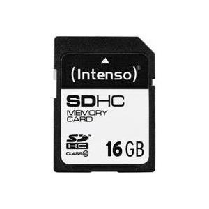 Cartão de Memória INTENSO 3411470 (16GB - Class 10 - 25 MB/s - Preto)