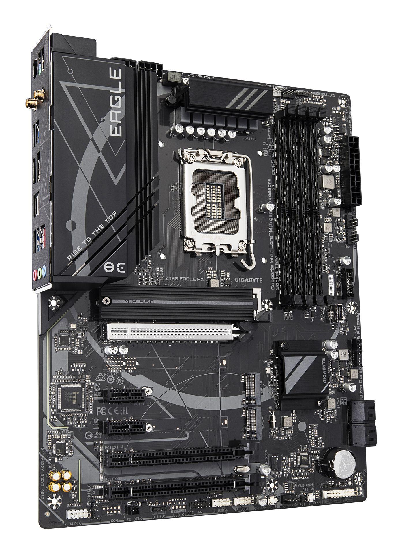 Motherboard GIGABYTE Z790 EAGLE AX (LGA 1700 - ATX - Duplo canal - Castanho) — miniatura 3