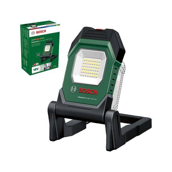 Holofote de Trabalho LED BOSCH UniversalWorkLight 18V-2100 (18 V - Bateria - Preto e Verde)