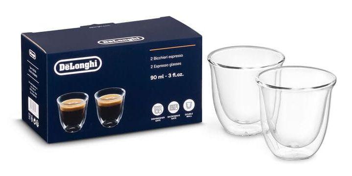 Conjunto de Copos para Café Expresso DELONGHI DLSC310 (Vidro - Transparente)