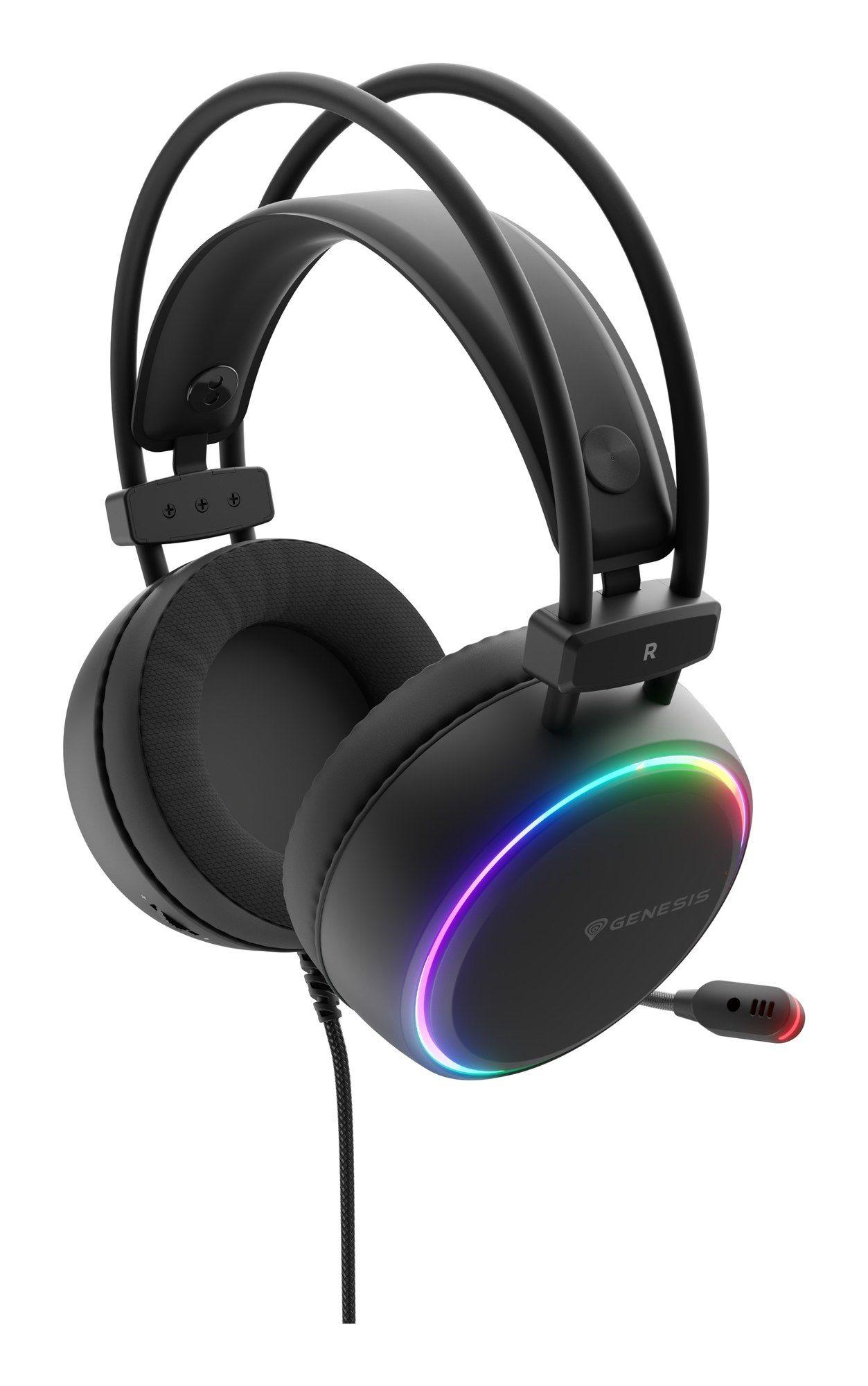 Headset Gaming GENESIS Neon 613 G2 (Binaural - Com fios - Circum-aural - Preto)