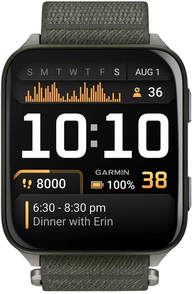 Relógio Inteligente GARMIN Venu X1 (Retangular - Android, iOS - AMOLED - Verde Musgo) — miniatura 3