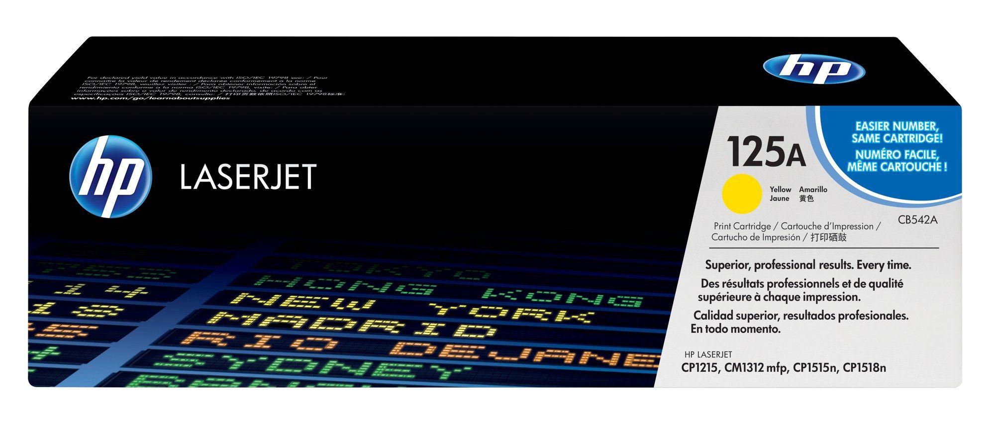 Toner HP CB542A (1400 páginas - Amarelo)