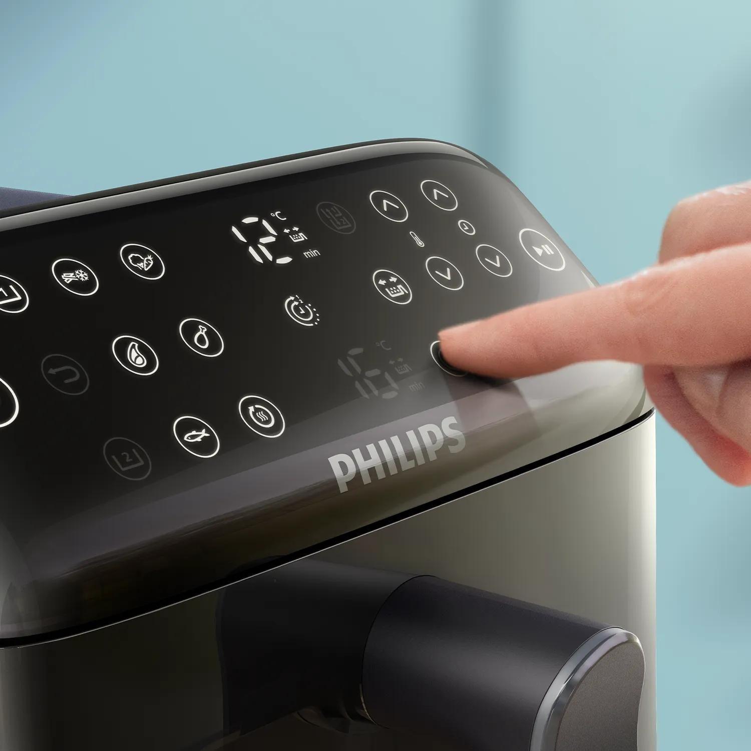 Fritadeira a Ar Quente PHILIPS 4000 Series Dual Stack NA462/70 (2750 W - 200 °C - 40 °C - Preto) — miniatura 3