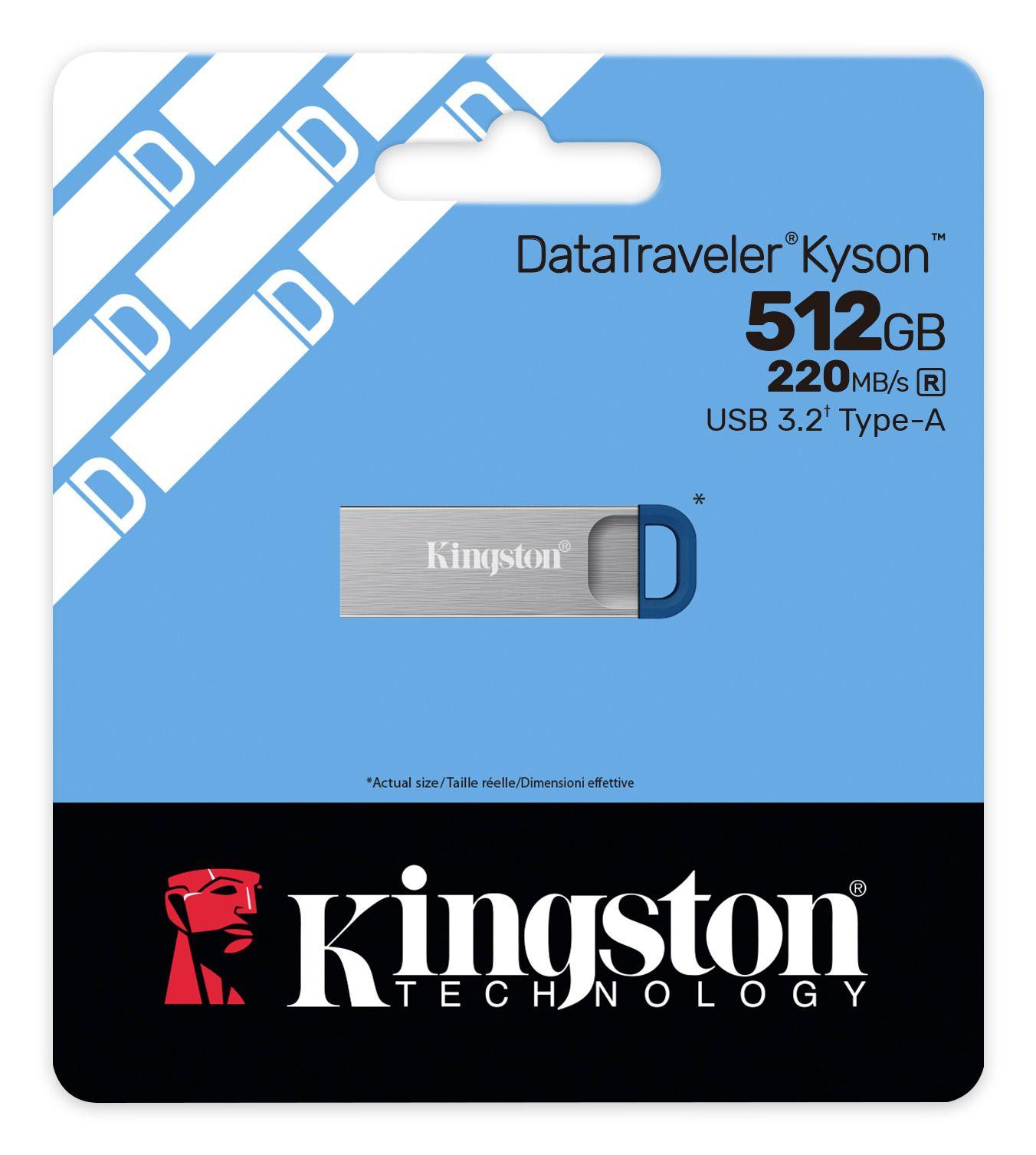 Pen USB KINGSTON DataTraveler Kyson G2 (Sem tampa - USB Type-A - 3.2 Gen 1 - Aço Inoxidável), miniatura 4