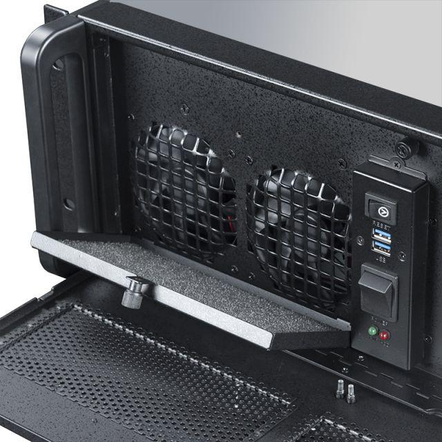 Caixa de Servidor Rack CHIEFTEC UNC-410S-B-U3-OP (ATX, Micro ATX - Rack - Aço - Preto) — miniatura 5