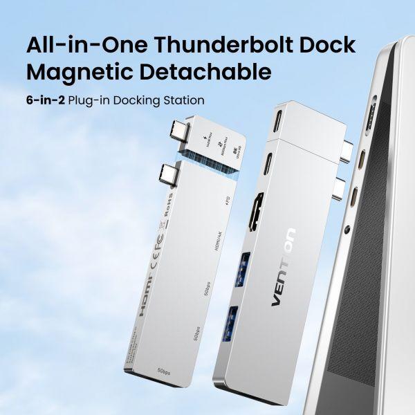 Docking USB-C VENTION THZH0 (Cinza) — miniatura 4