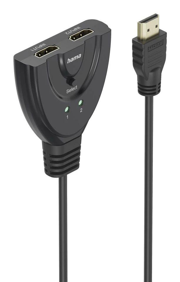 Comutador HDMI HAMA 00205323 (0,6 m - 60 Hz - Preto)