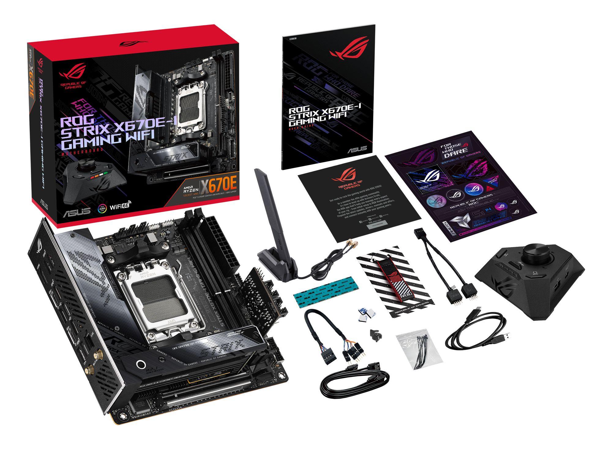 Motherboard ASUS ROG STRIX X670E-I GAMING WIFI (AM5 - mini-ITX - Duplo canal - Preto) — miniatura 2