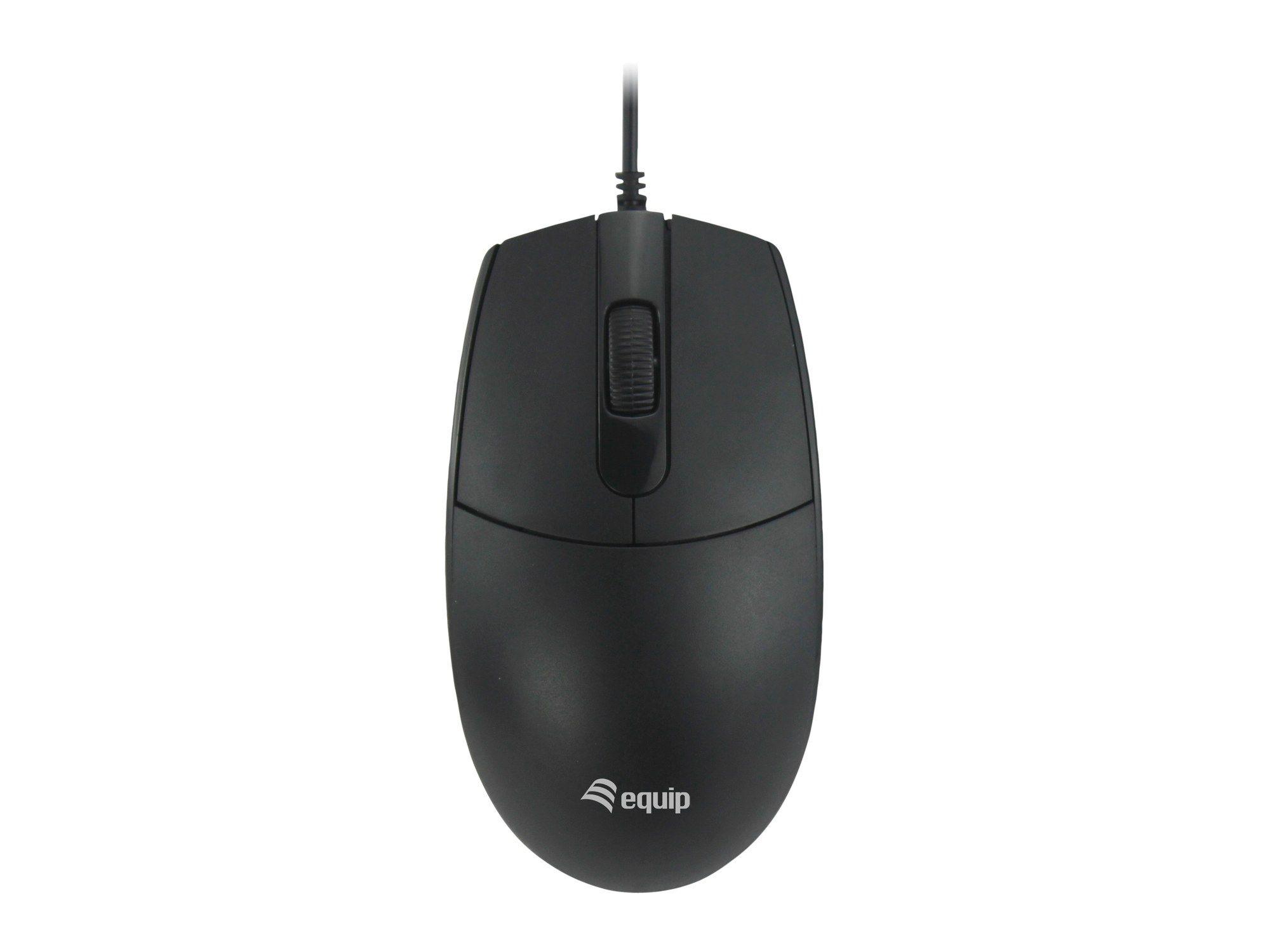 Rato EQUIP 245117 (Ambidestro - 1200 DPI - Ótico - Preto)