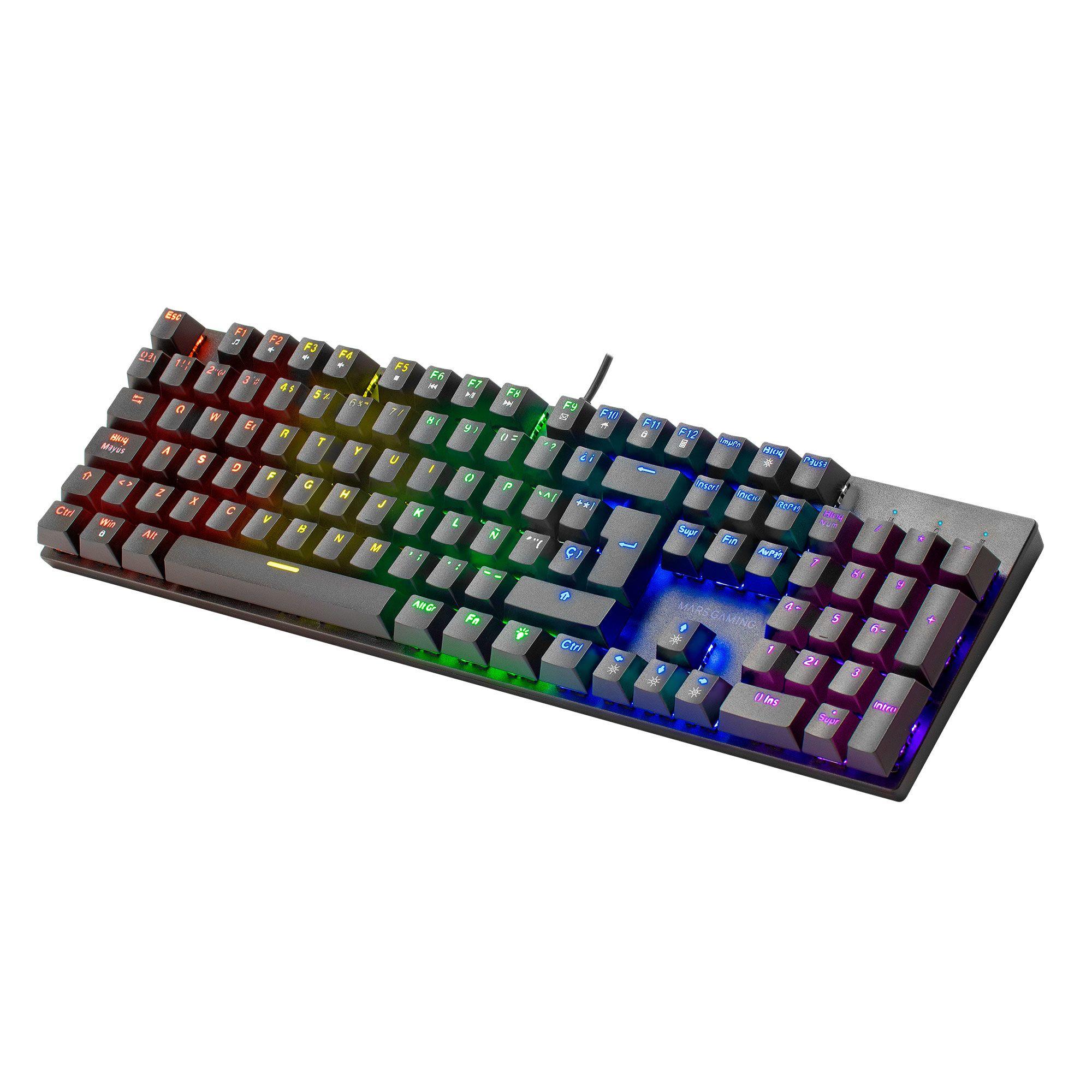 Teclado Gaming MARS GAMING MK422 (Italiano - Interruptor de chave mecânico - Tamanho completo - Preto) — miniatura 3