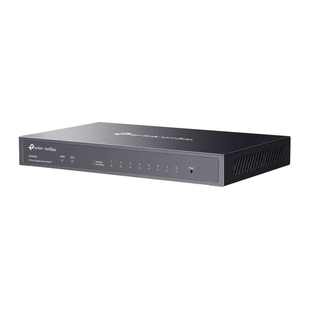 Switch de Rede Gerido TP-LINK TL-SG2008 (Gigabit Ethernet - 4,1 MB - 16 Gbit/s - Preto) — miniatura 2