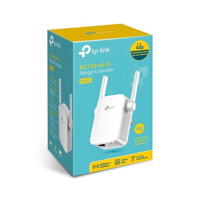 Repetidor Wi-Fi TP-LINK RE205 V3 (433 Mbit/s - Banda dupla - 10/100Base-T - Branco), miniatura 3