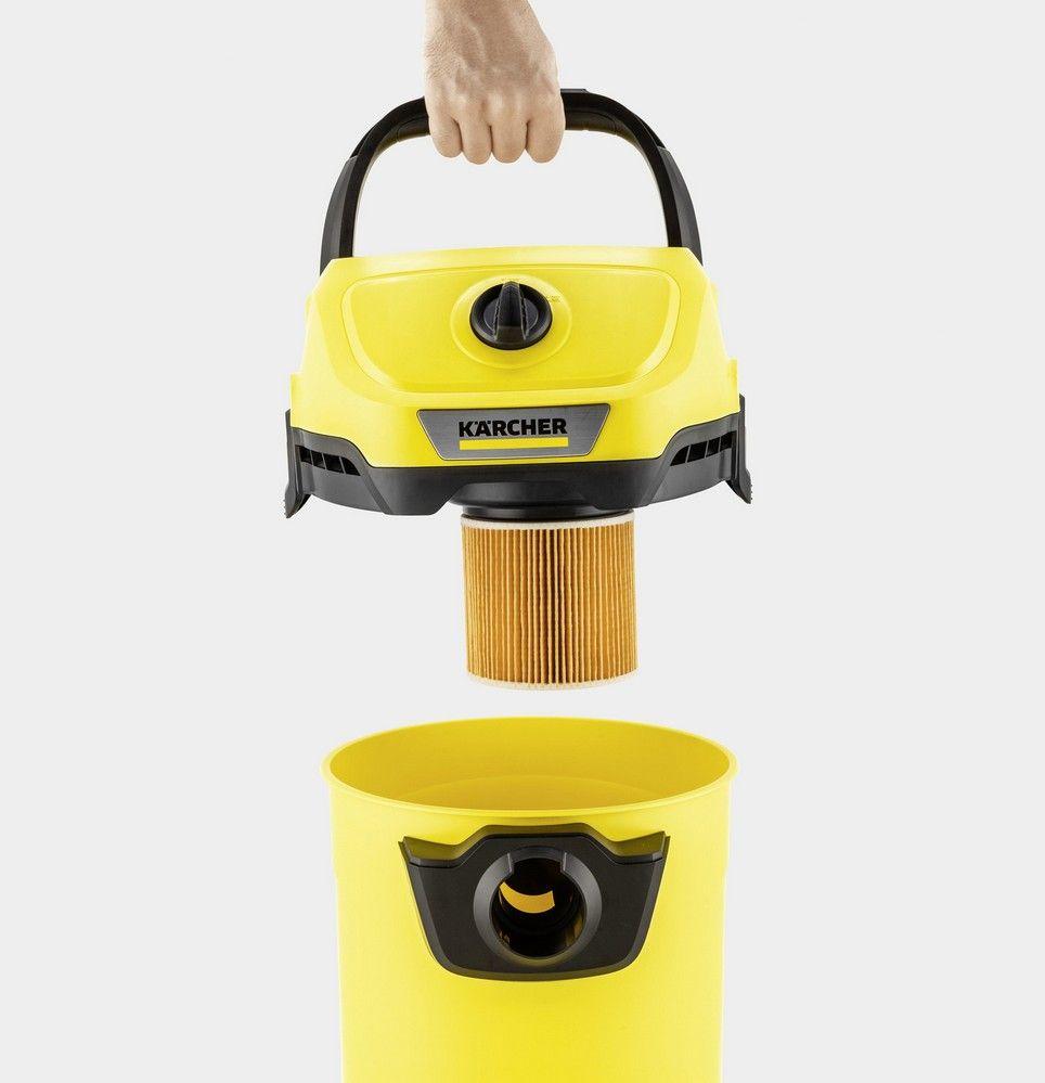Aspirador de Tambor KÄRCHER WD 3-18 V-17/20 (Altura 49,2 cm - 17 L - Tapete, piso duro - Preto/Amarelo), miniatura 2