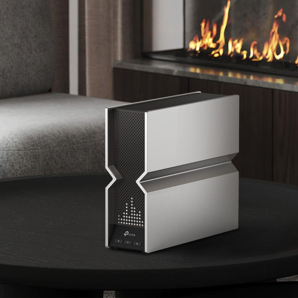 Router TP-LINK Archer BE800 (Wi-Fi 7 - 19000 Mbit/s - Multi-Gigabit Ethernet - Preto e Aço Inoxidável) — miniatura 5