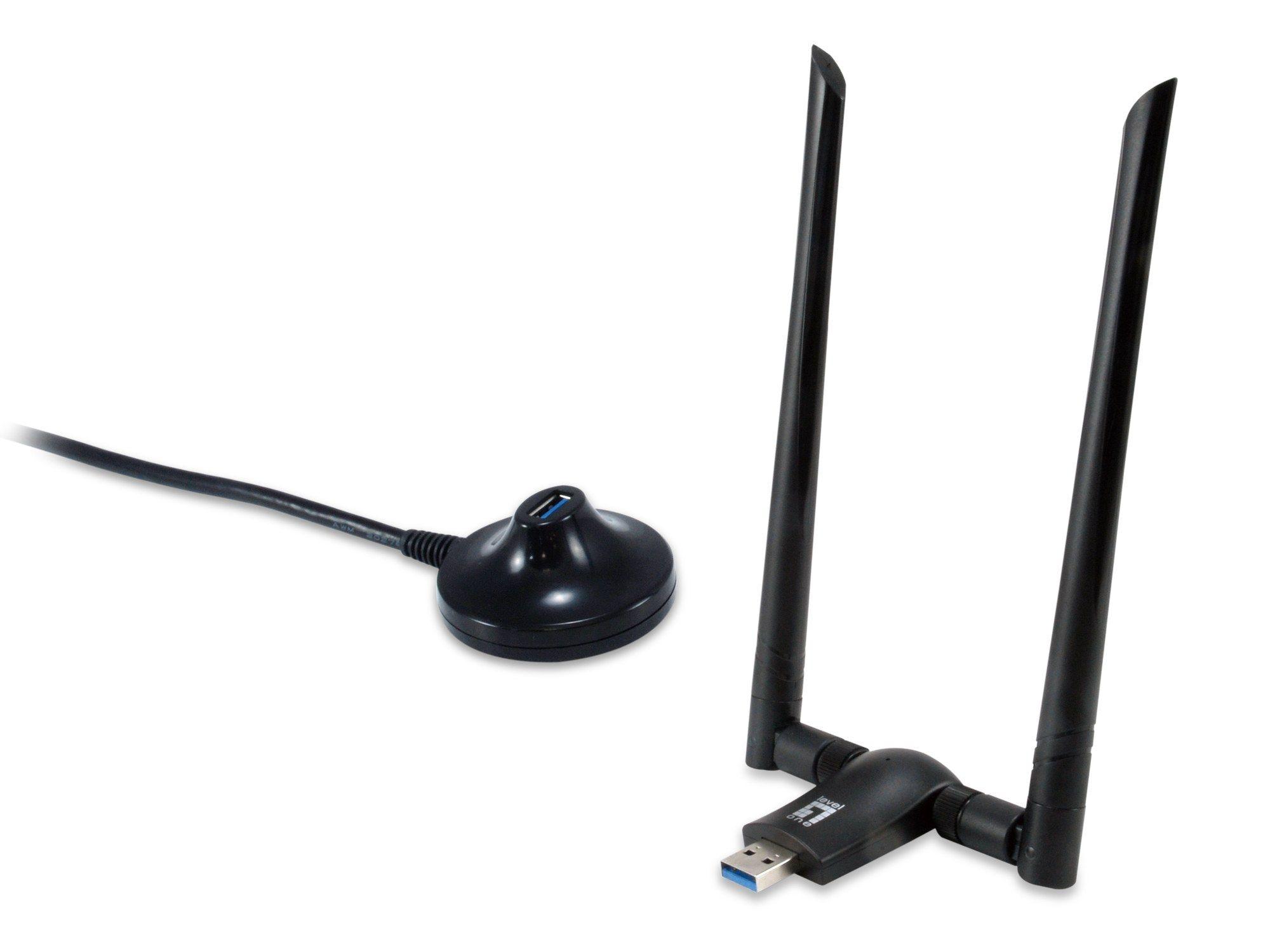 Adaptador USB Wi-Fi LEVELONE WUA-1810E (Wi-Fi 5 - 867 Mbit/s - Banda dupla - Preto), miniatura 2