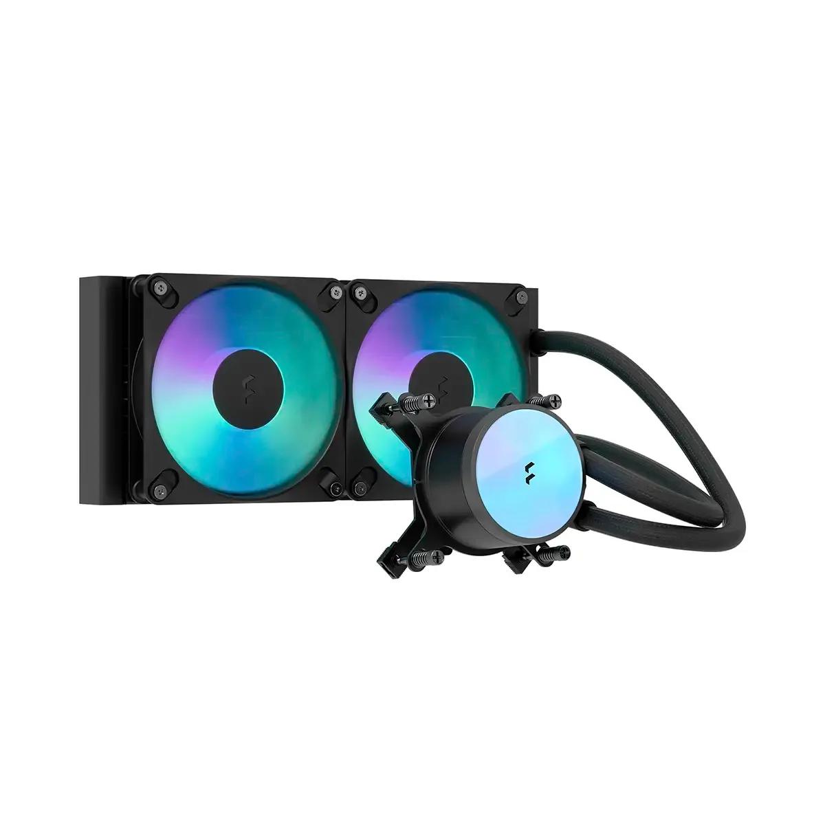 Cooler Líquido CPU FRACTAL DESIGN Radius 240 RGB (LGA 1200, AM5, AM4 - 120 mm - RGB - Preto)
