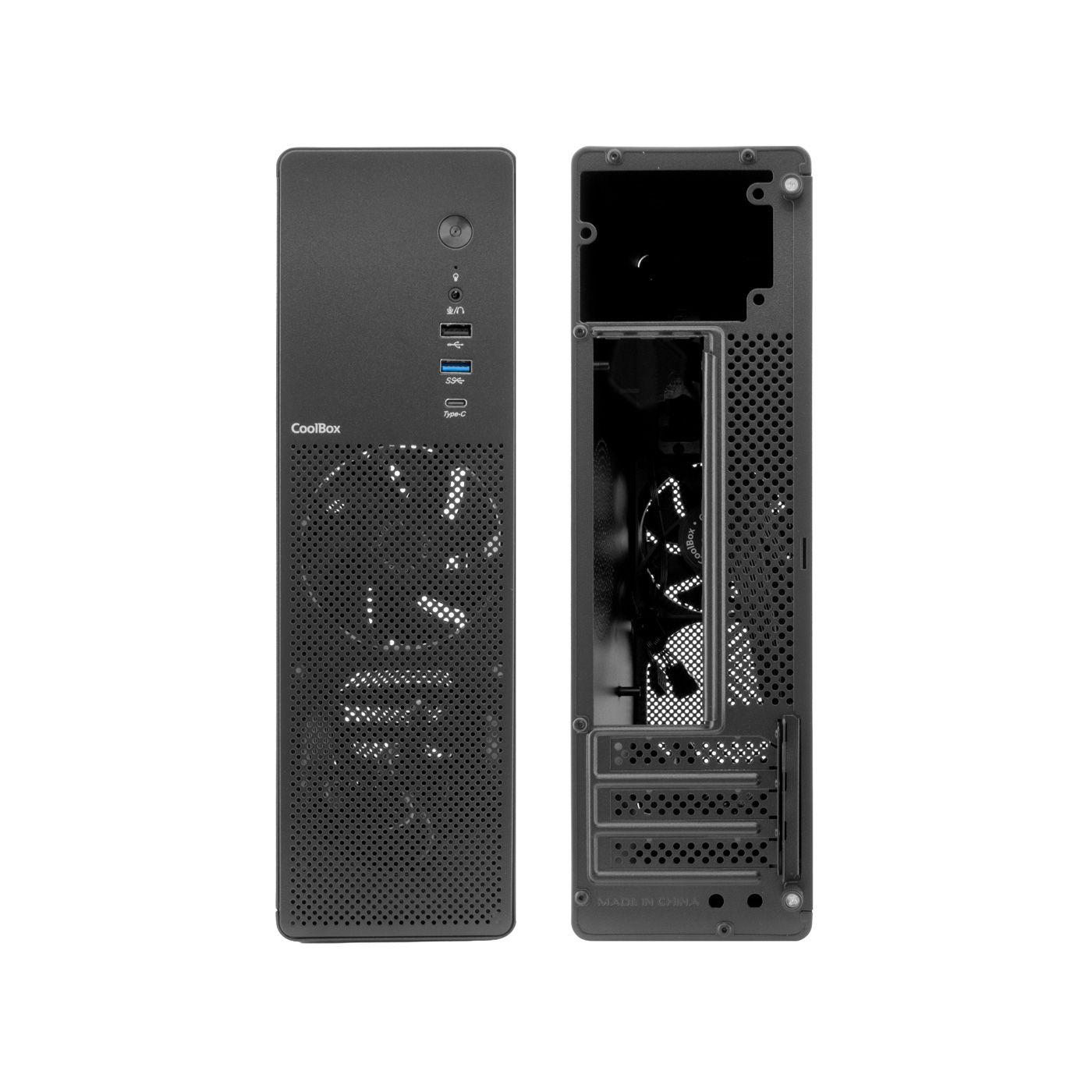 Caixa de Computador COOLBOX T100 Slim (Micro ATX, Mini-ITX - Low Profile - Metal - Preto) — miniatura 2