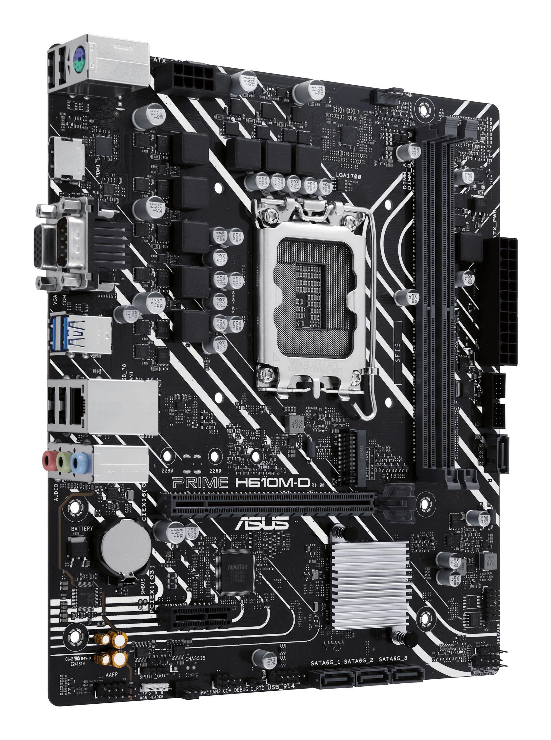 Motherboard ASUS PRIME H610M-D (LGA 1700 - micro ATX - Duplo canal), miniatura 3