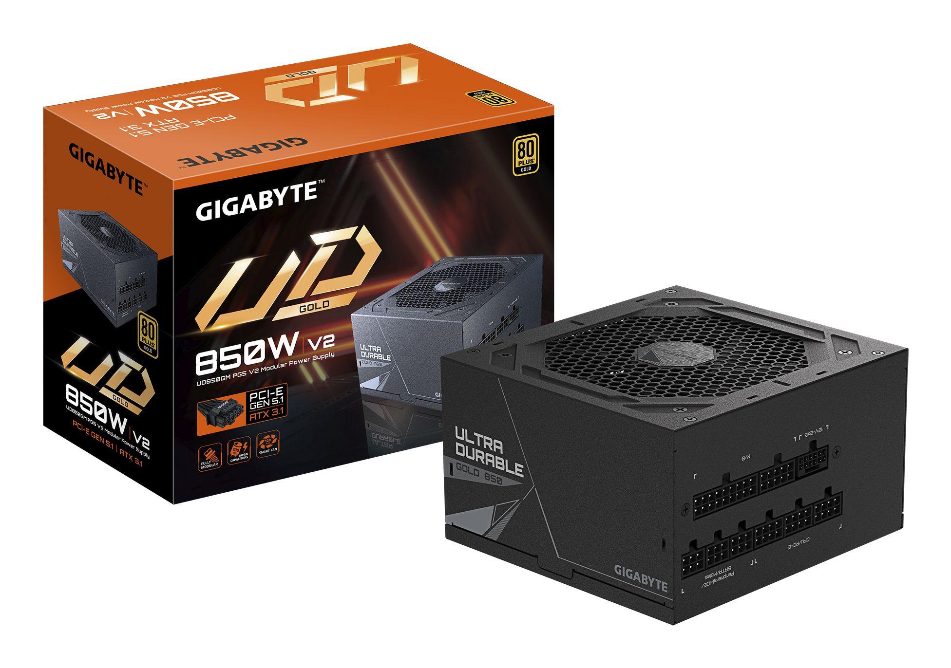 Fonte de Alimentação GIGABYTE GP-UD850GM PG5 V2 (ATX - 850 W - 80 PLUS Gold - Preto)