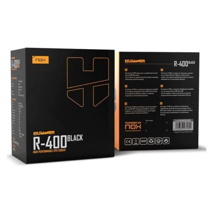 Dissipador CPU NOX Hummer R-400 (LGA 1200, LGA 1700, AM4, AM5 - 120 mm - 2200 RPM - Preto), miniatura 4