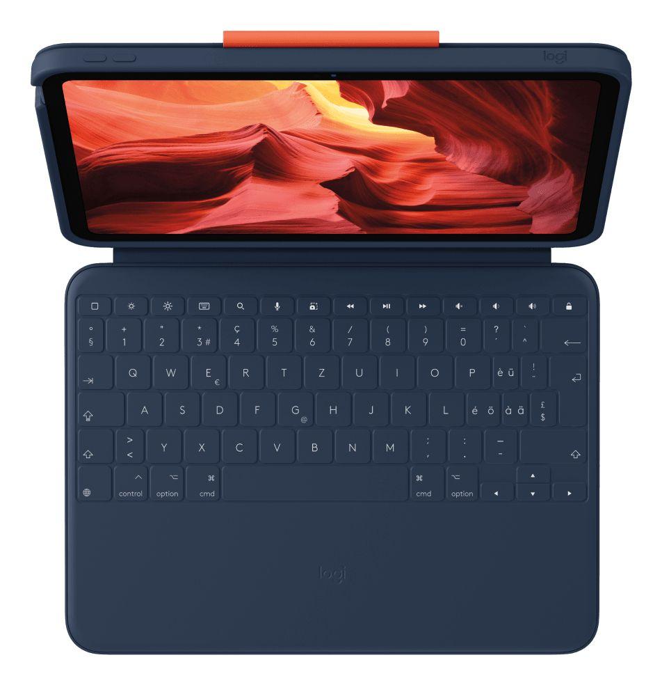 Teclado LOGITECH Rugged Combo 4 (Suíço - Smart Connector - Acoplamento - Azul) — miniatura 6