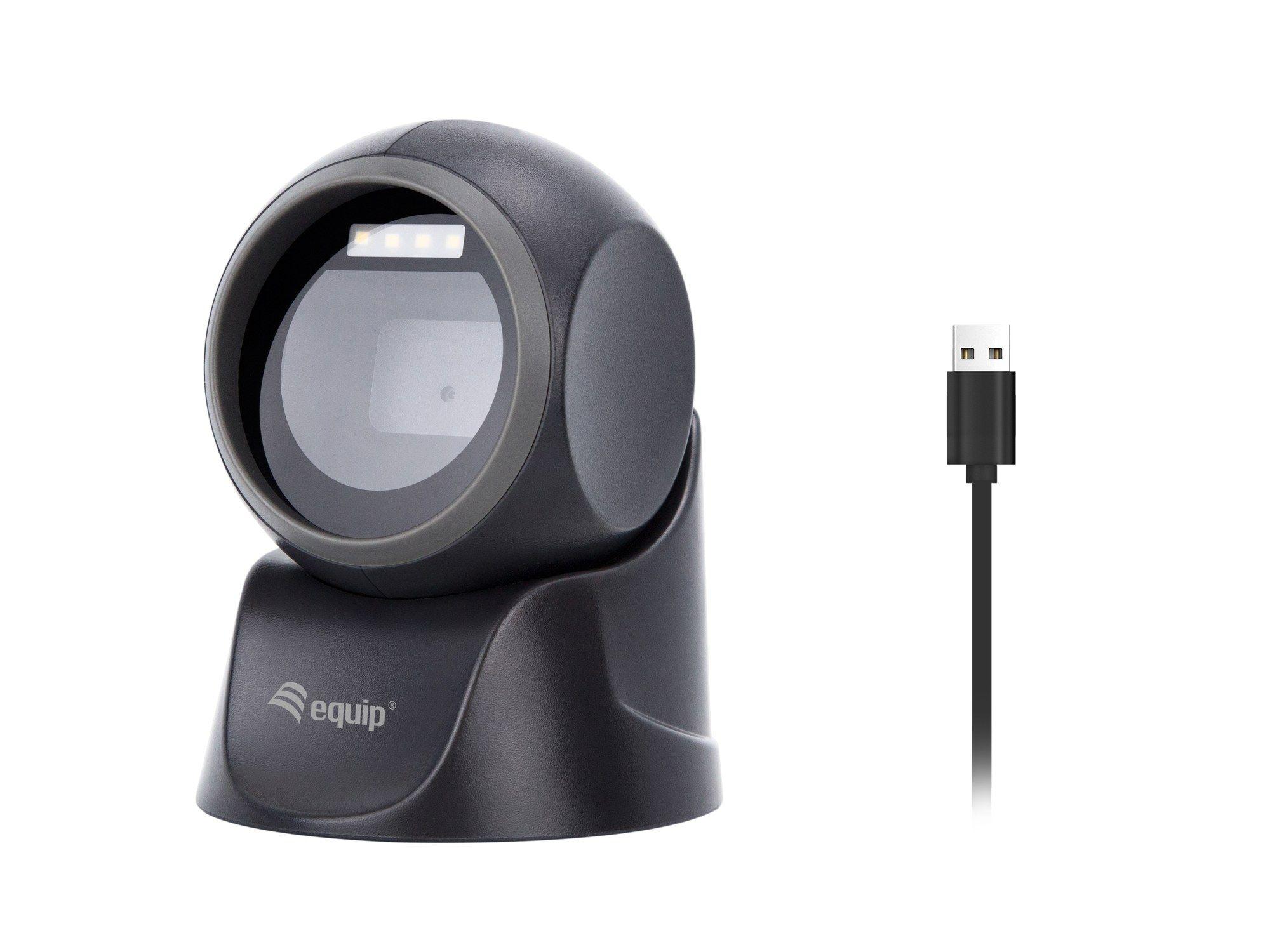 Leitor de Códigos de Barras de Mesa EQUIP 351027 (Com fios - USB - Preto) — miniatura 5