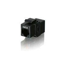 Kit de 8 Adaptadores Keystone RJ45 EQUIP 125579 (RJ45 fêmea-fêmea - Preto)