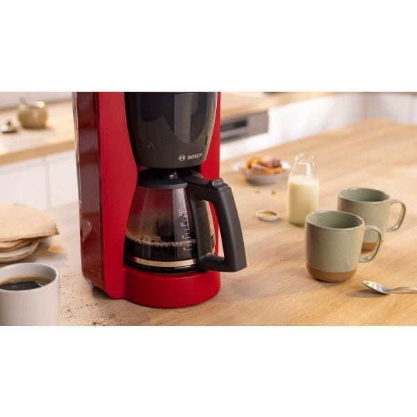 Máquina de Café de Filtro BOSCH TKA3M134 (Café moído - 1200 W - 0 bar - Vermelho)