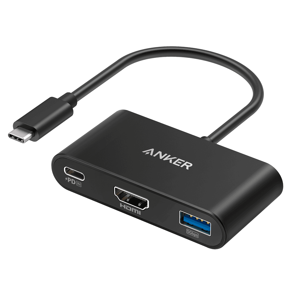 Hub USB-C ANKER PowerExpand 3 em 1 A8339HA1 (Preto)