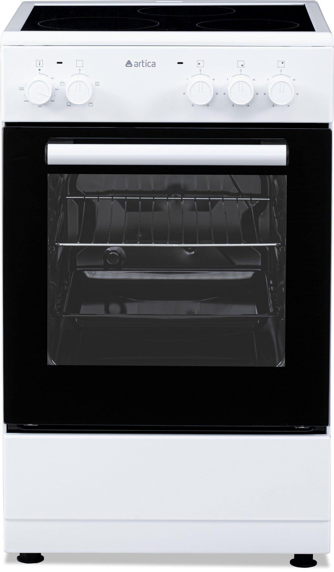 Fogão Elétrico Independente ARTICA AKVI5055W (Altura 85,5 cm - 86 cm - 50 cm - Branco)