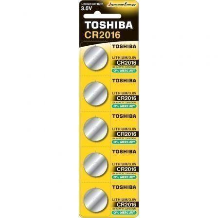 Pilhas de Botão TOSHIBA CR2016 BL5 (Pack de 5 - 3V)