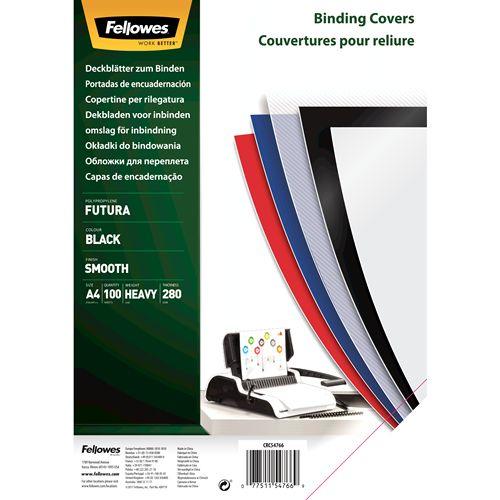 Capas de Encadernação FELLOWES 5476603 (Polipropileno - Preto)