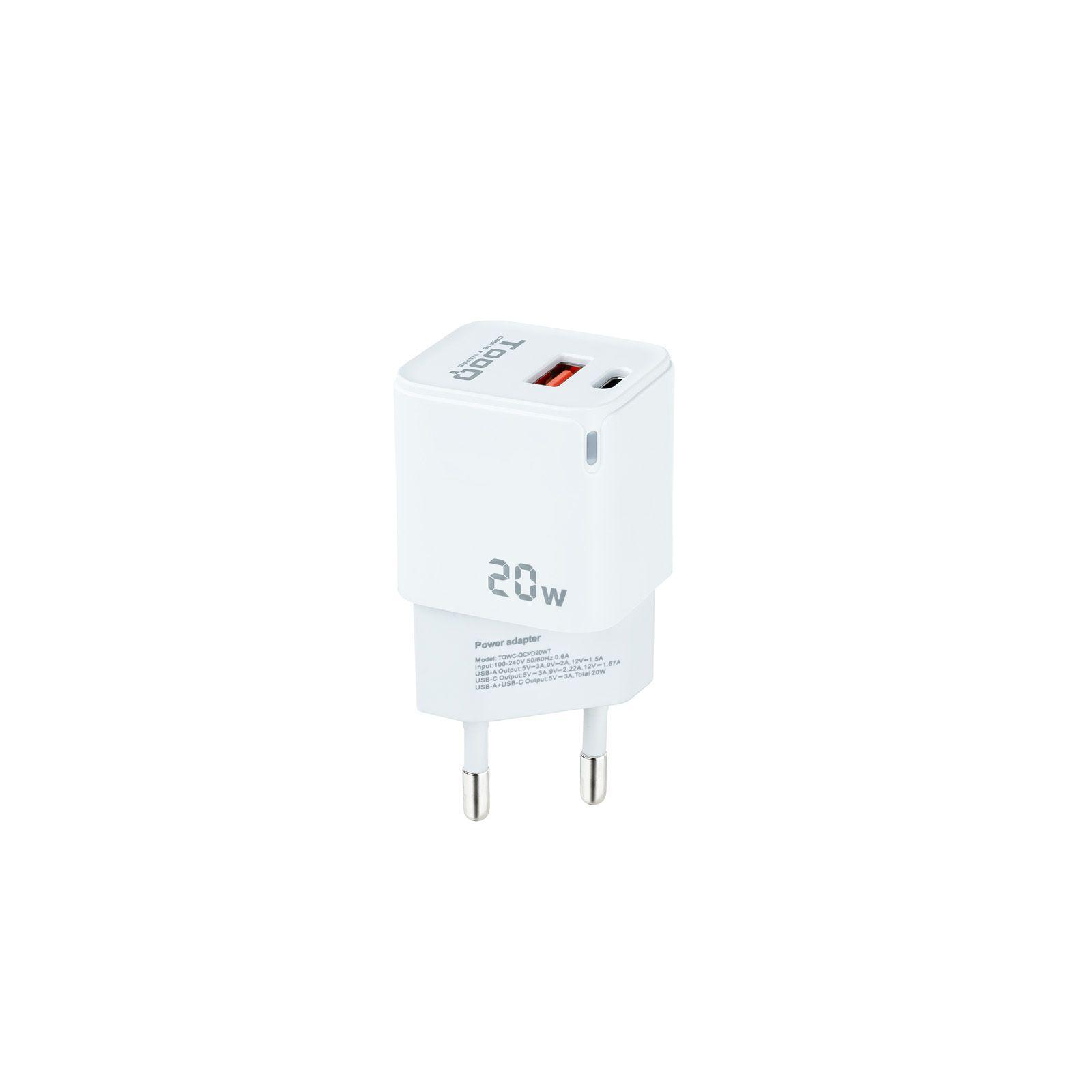 Carregador de Parede TOOQ TQWC-QCPD20WT (20 W - Branco)