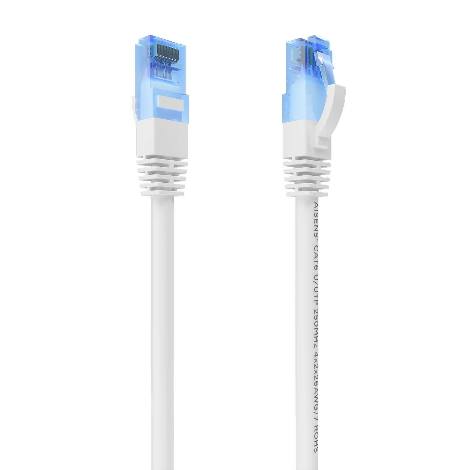 Cabo de Rede RJ45 AISENS A135-0819 (1 m - Cat6 - RJ-45 - Branco)