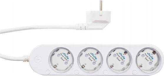 Régua de Tomadas Inteligentes SHELLY Power Strip 4 Gen4 (Branco)